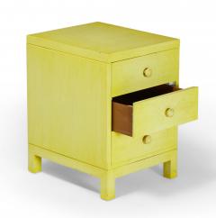 Widdicomb Modern American Mid Century Three Drawer Beige Painted Wooden Nightsta - 4658257