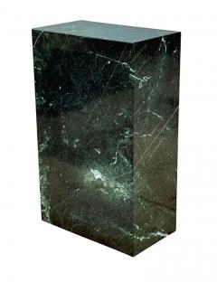 Wide Tall Mid Century Italian Modern Dark Green Marble Pedestal or Side Table - 4264930