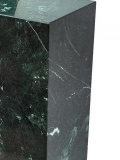 Wide Tall Mid Century Italian Modern Dark Green Marble Pedestal or Side Table - 4264931