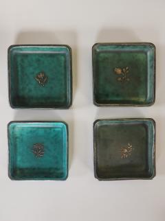 Wilhelm K ge Argenta Stoneware Four Trays by Wilhelm K ge Sweden MCM - 4112525