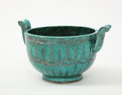 Wilhelm K ge Art Deco ceramic and silver Argenta bowl by Wilhelm Kage for Gustavsberg - 1669132