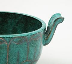 Wilhelm K ge Art Deco ceramic and silver Argenta bowl by Wilhelm Kage for Gustavsberg - 1669133