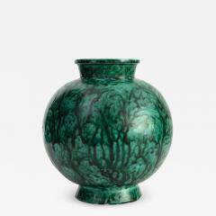 Wilhelm K ge UNIQUE WILHELM KAGE CARRARA STONEWARE VASE WITH SPLATTER GLAZE GUSTAVSBERG - 1532117