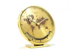 Wilhelm Kienzle Kienzle GMT World Time Zone Brass Table Clock Midcentury Germany 1960s - 4063025