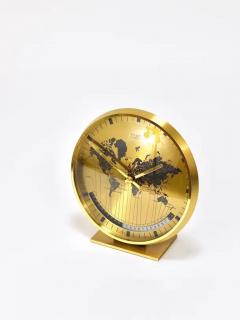 Wilhelm Kienzle Kienzle GMT World Time Zone Brass Table Clock Midcentury Germany 1960s - 4062981