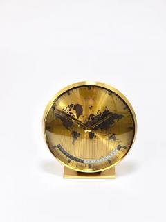 Wilhelm Kienzle Kienzle GMT World Time Zone Brass Table Clock Midcentury Germany 1960s - 4062982