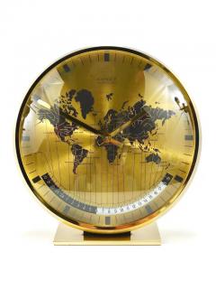Wilhelm Kienzle Kienzle GMT World Time Zone Brass Table Clock Midcentury Germany 1960s - 4063016