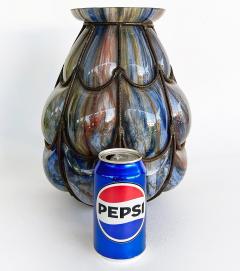 Wilhelm Kralik Sohn Czech Wilhelm Kralik Sohn Bohemian Caged Blown Glass Vase 1920s - 4585943