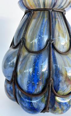 Wilhelm Kralik Sohn Czech Wilhelm Kralik Sohn Bohemian Caged Blown Glass Vase 1920s - 4585944