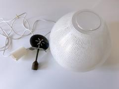 Wilhelm Wagenfeld Rare Elegant Mid Century Modern Pendant Lamp by Peill Putzler Germany 1950s - 4440842