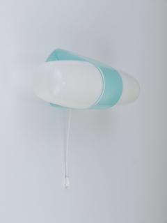 Wilhelm Wagenfeld Wilhelm Wagenfeld Bauhaus Turquoise Double Sconce Wall Light Germany 1950s - 4641839