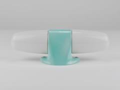 Wilhelm Wagenfeld Wilhelm Wagenfeld Bauhaus Turquoise Double Sconce Wall Light Germany 1950s - 4641875