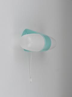 Wilhelm Wagenfeld Wilhelm Wagenfeld Bauhaus Turquoise Double Sconce Wall Light Germany 1950s - 4641888