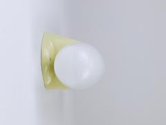 Wilhelm Wagenfeld Wilhelm Wagenfeld Bauhaus Yellow Double Sconce Wall Light Linder Germany 1950s - 4541568