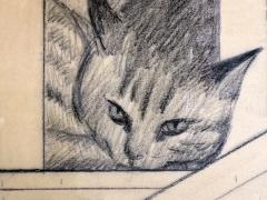 Will Barnet Cat Nap Study for Anticipation  - 4356854