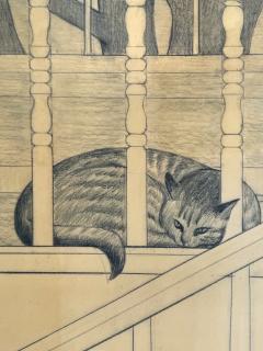 Will Barnet Cat Nap Study for Anticipation  - 4356855