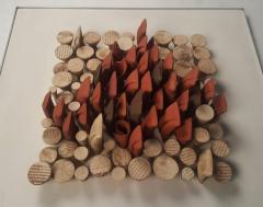 Will Farrington Relique III Low Relief Abstract Ceramic Wall Sculpture by Will Farrington - 300086