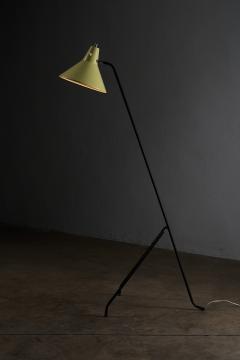 Willem van Doorn Grasshopper Tripod Floor Lamp with Yellow Shade 1960s - 4499358
