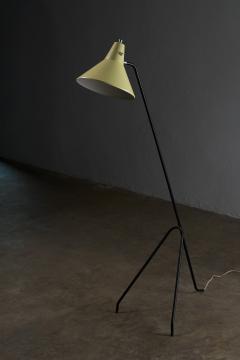 Willem van Doorn Grasshopper Tripod Floor Lamp with Yellow Shade 1960s - 4499361