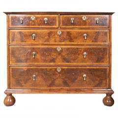 William And Mary Burl Walnut Chest Of Drawers - 4383691