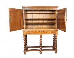 William And Mary Oyster Veneer Cabinet On Stand - 4541475