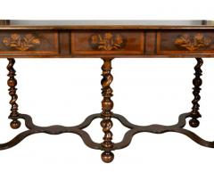 William And Mary Style Walnut And Marquetry Side Table - 4149454