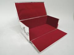 William B Durgin American Edwardian Regency Sterling Silver Jewelry Box with Cherubs - 3757396