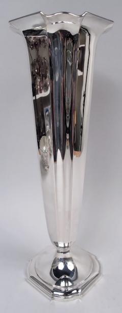 William B Durgin Antique American Modern Classical Sterling Silver 18 Inch Vase - 4338752