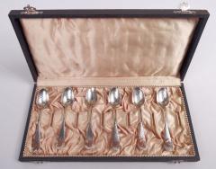 William B Durgin Durgin Japonesque Mixed Metal Hunting Fishing Demitasse Spoons - 4084305