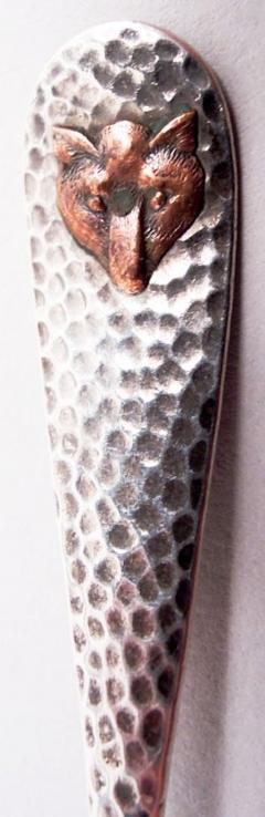 William B Durgin Durgin Japonesque Mixed Metal Hunting Fishing Demitasse Spoons - 4084336