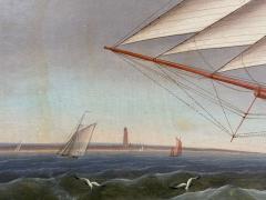 William Ball Spencer Oil on Canvas Seascape Painting British 19th C  - 4476942