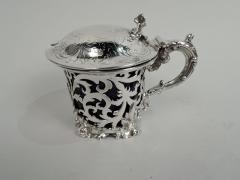 William Barnard Antique English Victorian Rococo Sterling Silver Mustard Pot 1845 - 3757383