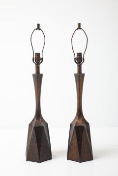William Barr William Barr Bronzed Brutalist Lamps - 4807510