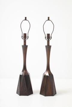 William Barr William Barr Bronzed Brutalist Lamps - 4810002