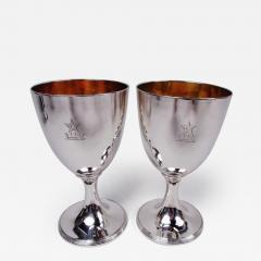 William Bateman Pair of Bateman English Georgian Neoclassical Goblets 1805 - 3826299