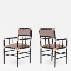 William Billy Haines A pair of brass mounted open armchairs in the manner of Billy Haines circa 1950 - 2203587