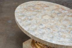 William Billy Haines BILLY HAINES OVAL SHELL INLAID TOP TABLE - 2875897
