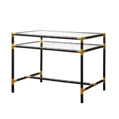 William Billy Haines Billy Haines Iconic Faux Bamboo and Glass Table 1970 - 2540109