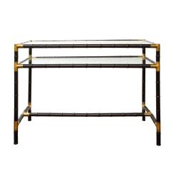 William Billy Haines Billy Haines Iconic Faux Bamboo and Glass Table 1970 - 2540112