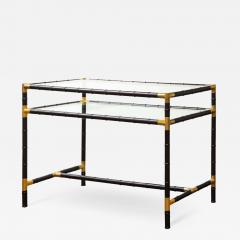 William Billy Haines Billy Haines Iconic Faux Bamboo and Glass Table 1970 - 2541396