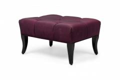 William Billy Haines Billy Haines Mid Century American Purple Upholstered Ottoman - 4669686