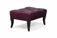 William Billy Haines Billy Haines Mid Century American Purple Upholstered Ottoman - 4669688