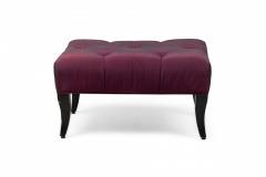 William Billy Haines Billy Haines Mid Century American Purple Upholstered Ottoman - 4669689