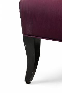 William Billy Haines Billy Haines Mid Century American Purple Upholstered Ottoman - 4669691