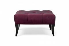 William Billy Haines Billy Haines Mid Century American Purple Upholstered Ottoman - 4669694