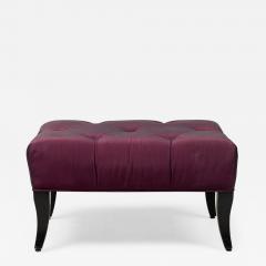 William Billy Haines Billy Haines Mid Century American Purple Upholstered Ottoman - 4734442