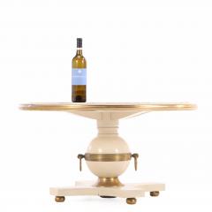 William Billy Haines Lacquered and Bronze Mounted Marble Top Coffee Table C 1960 - 4662257