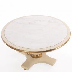 William Billy Haines Lacquered and Bronze Mounted Marble Top Coffee Table C 1960 - 4662259