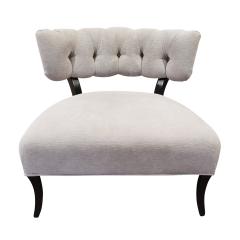 William Billy Haines Pair of Elegant Tufted Back Slipper Chairs 1940s - 1974181