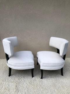 William Billy Haines Pair of Vintage Billy Haines Style Formal Club Chairs - 1477347